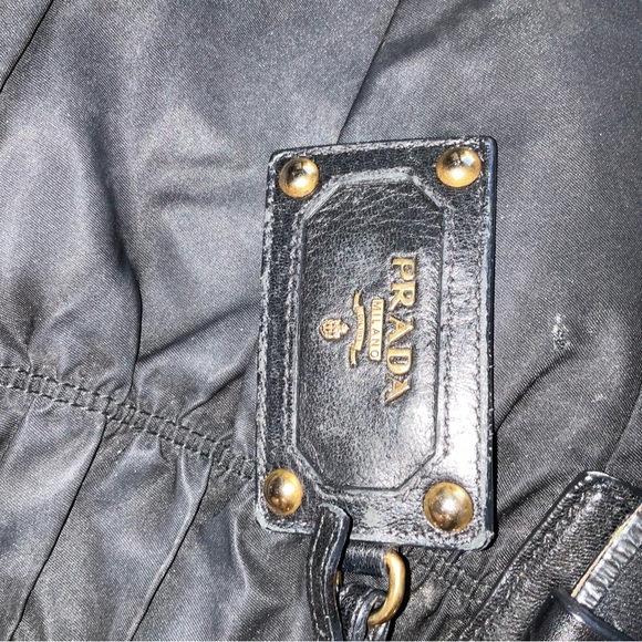 Prada Gorgeous Nylon and Leather Tote with Decorative Gathered Band - Picture 5 of 15